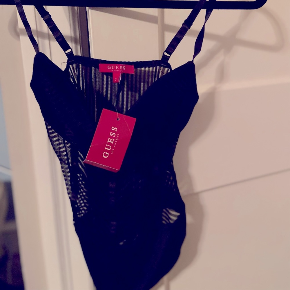 GUESS BODY SUIT SIZE SMALL. Sheer/See Through. Black. Never Worn